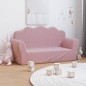 vidaXL Kindersofa 2-Sitzer Rosa Weich Plüsch vidaXL Kindersofa 2-Sitzer Rosa Weich Plüsch