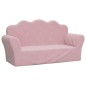 vidaXL Kindersofa 2-Sitzer Rosa Weich Plüsch vidaXL Kindersofa 2-Sitzer Rosa Weich Plüsch