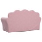 vidaXL Kindersofa 2-Sitzer Rosa Weich Plüsch vidaXL Kindersofa 2-Sitzer Rosa Weich Plüsch