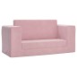 vidaXL Kinder-Schlafsofa 2-Sitzer Rosa Weicher Plüsch vidaXL Kinder-Schlafsofa 2-Sitzer Rosa Weicher Plüsch