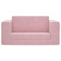 vidaXL Kinder-Schlafsofa 2-Sitzer Rosa Weicher Plüsch vidaXL Kinder-Schlafsofa 2-Sitzer Rosa Weicher Plüsch
