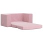 vidaXL Kinder-Schlafsofa 2-Sitzer Rosa Weicher Plüsch vidaXL Kinder-Schlafsofa 2-Sitzer Rosa Weicher Plüsch
