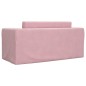vidaXL Kinder-Schlafsofa 2-Sitzer Rosa Weicher Plüsch vidaXL Kinder-Schlafsofa 2-Sitzer Rosa Weicher Plüsch