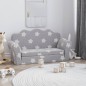 vidaXL Kinder-Schlafsofa 2-Sitzer Hellgrau mit Sternen Weicher Plüsch vidaXL Kinder-Schlafsofa 2-Sitzer Hellgrau mit Sternen Weicher Plüsch