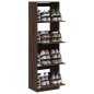 vidaXL Schuhschrank mit 4 Klappen Braun Eiche-Optik 60x42x204 cm vidaXL Schuhschrank mit 4 Klappen Braun Eiche-Optik 60x42x204 cm
