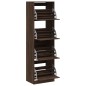 vidaXL Schuhschrank mit 4 Klappen Braun Eiche-Optik 60x42x204 cm vidaXL Schuhschrank mit 4 Klappen Braun Eiche-Optik 60x42x204 cm