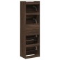 vidaXL Schuhschrank mit 4 Klappen Braun Eiche-Optik 60x42x204 cm vidaXL Schuhschrank mit 4 Klappen Braun Eiche-Optik 60x42x204 cm