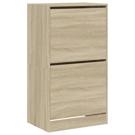 vidaXL Schuhschrank mit 2 Klappen Sonoma-Eiche 60x42x108 cm