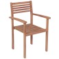 Gartenstühle 2 Stk. mit Anthrazit Kissen Massivholz Teak Gartenstühle 2 Stk. mit Anthrazit Kissen Massivholz Teak