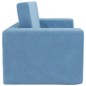 vidaXL Kinder-Schlafsofa 2-Sitzer Blau Weicher Plüsch vidaXL Kinder-Schlafsofa 2-Sitzer Blau Weicher Plüsch