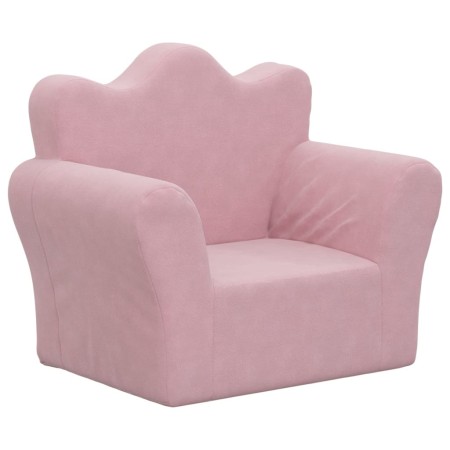 vidaXL Kindersofa Rosa Weich Plüsch
