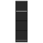 vidaXL Schuhschrank mit 4 Klappen Schwarz 60x42x204 cm vidaXL Schuhschrank mit 4 Klappen Schwarz 60x42x204 cm
