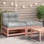 vidaXL Gartensofa ohne Armlehnen mit Kissen und Hocker vidaXL Gartensofa ohne Armlehnen mit Kissen und Hocker