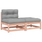 vidaXL Gartensofa ohne Armlehnen mit Kissen und Hocker vidaXL Gartensofa ohne Armlehnen mit Kissen und Hocker