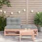 vidaXL Gartensofa ohne Armlehnen mit Kissen und Hocker vidaXL Gartensofa ohne Armlehnen mit Kissen und Hocker