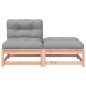 vidaXL Gartensofa ohne Armlehnen mit Kissen und Hocker vidaXL Gartensofa ohne Armlehnen mit Kissen und Hocker
