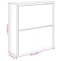 vidaXL Schuhschrank mit Spiegel 2 Fächer Grau Sonoma 63x17x67 cm vidaXL Schuhschrank mit Spiegel 2 Fächer Grau Sonoma 63x17x67 cm
