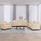 vidaXL 3-tlg. Sofagarnitur mit Kissen Creme Mikrofasergewebe vidaXL 3-tlg. Sofagarnitur mit Kissen Creme Mikrofasergewebe
