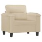 vidaXL 3-tlg. Sofagarnitur mit Kissen Creme Mikrofasergewebe vidaXL 3-tlg. Sofagarnitur mit Kissen Creme Mikrofasergewebe