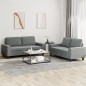 vidaXL 2-tlg. Sofagarnitur Dunkelgrau Stoff vidaXL 2-tlg. Sofagarnitur Dunkelgrau Stoff