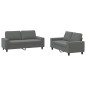 vidaXL 2-tlg. Sofagarnitur Dunkelgrau Stoff vidaXL 2-tlg. Sofagarnitur Dunkelgrau Stoff