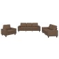 vidaXL 3-tlg. Sofagarnitur Braun Stoff vidaXL 3-tlg. Sofagarnitur Braun Stoff