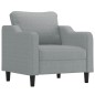 vidaXL 3-tlg. Sofagarnitur mit Kissen Hellgrau Stoff vidaXL 3-tlg. Sofagarnitur mit Kissen Hellgrau Stoff