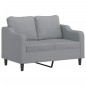 vidaXL 3-tlg. Sofagarnitur mit Kissen Hellgrau Stoff vidaXL 3-tlg. Sofagarnitur mit Kissen Hellgrau Stoff