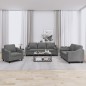 vidaXL 3-tlg. Sofagarnitur mit Kissen Dunkelgrau Stoff vidaXL 3-tlg. Sofagarnitur mit Kissen Dunkelgrau Stoff