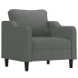 vidaXL 3-tlg. Sofagarnitur mit Kissen Dunkelgrau Stoff vidaXL 3-tlg. Sofagarnitur mit Kissen Dunkelgrau Stoff