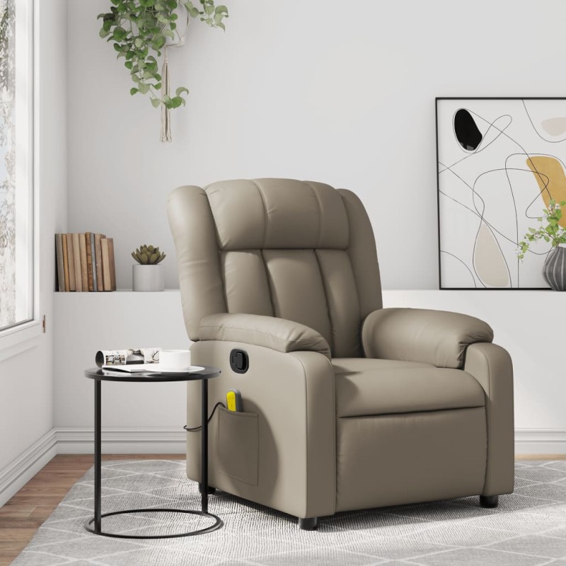 vidaXL Massagesessel Cappuccino-Braun Kunstleder vidaXL Massagesessel Cappuccino-Braun Kunstleder