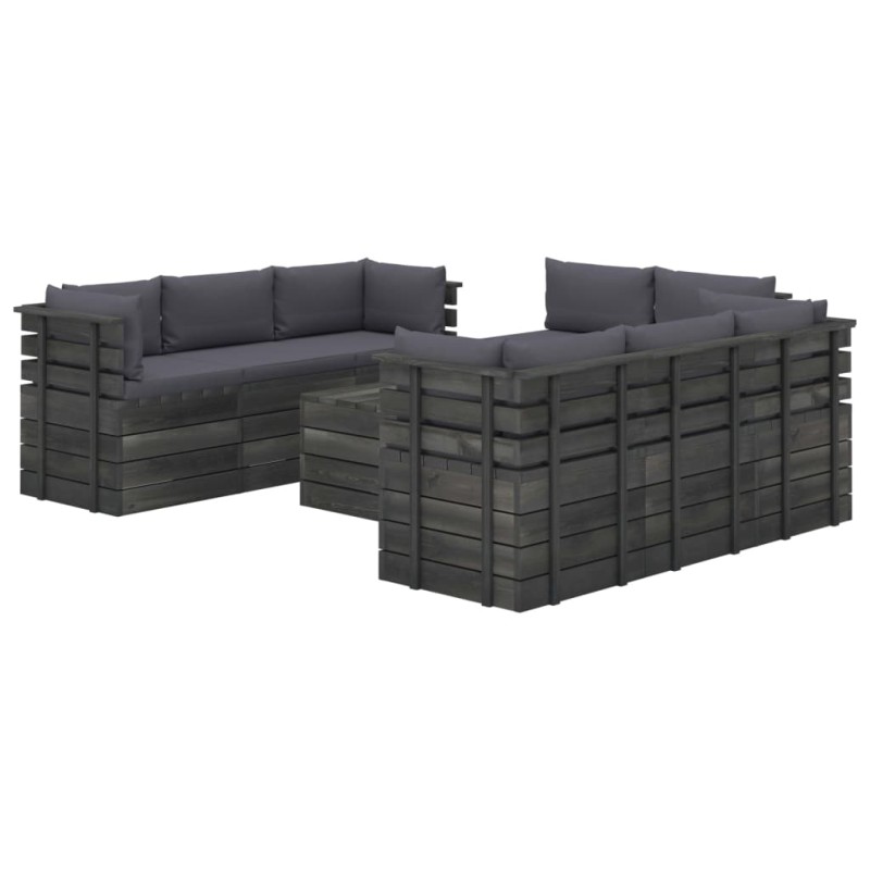 vidaXL 9-tlg. Garten-Sofagarnitur aus Paletten mit Kissen Kiefernholz vidaXL 9-tlg. Garten-Sofagarnitur aus Paletten mit Kissen Kiefernholz