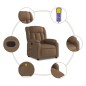 vidaXL Massagesessel Braun Stoff vidaXL Massagesessel Braun Stoff