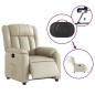 vidaXL Relaxsessel Elektrisch Creme Kunstleder vidaXL Relaxsessel Elektrisch Creme Kunstleder