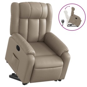 vidaXL Relaxsessel mit Aufstehhilfe Cappuccino-Braun Kunstleder