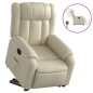 vidaXL Relaxsessel mit Aufstehhilfe Elektrisch Creme Kunstleder vidaXL Relaxsessel mit Aufstehhilfe Elektrisch Creme Kunstleder