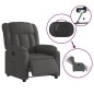 vidaXL Relaxsessel Elektrisch Dunkelgrau Stoff vidaXL Relaxsessel Elektrisch Dunkelgrau Stoff