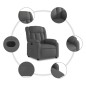vidaXL Relaxsessel Elektrisch Dunkelgrau Stoff vidaXL Relaxsessel Elektrisch Dunkelgrau Stoff