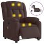 vidaXL Massagesessel Elektrisch Dunkelbraun Stoff vidaXL Massagesessel Elektrisch Dunkelbraun Stoff