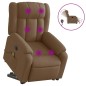 vidaXL Elektrischer Massagesessel mit Aufstehhilfe Braun Stoff vidaXL Elektrischer Massagesessel mit Aufstehhilfe Braun Stoff