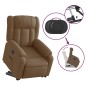 vidaXL Elektrischer Massagesessel mit Aufstehhilfe Braun Stoff vidaXL Elektrischer Massagesessel mit Aufstehhilfe Braun Stoff