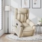 vidaXL Elektrischer Massagesessel mit Aufstehhilfe Creme Stoff vidaXL Elektrischer Massagesessel mit Aufstehhilfe Creme Stoff