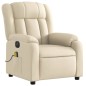vidaXL Elektrischer Massagesessel mit Aufstehhilfe Creme Stoff vidaXL Elektrischer Massagesessel mit Aufstehhilfe Creme Stoff