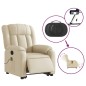 vidaXL Elektrischer Massagesessel mit Aufstehhilfe Creme Stoff vidaXL Elektrischer Massagesessel mit Aufstehhilfe Creme Stoff