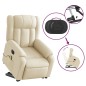 vidaXL Elektrischer Massagesessel mit Aufstehhilfe Creme Stoff vidaXL Elektrischer Massagesessel mit Aufstehhilfe Creme Stoff