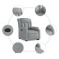 vidaXL Relaxsessel mit Aufstehhilfe Elektrisch Hellgrau Stoff vidaXL Relaxsessel mit Aufstehhilfe Elektrisch Hellgrau Stoff