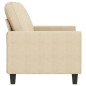 vidaXL 2-Sitzer-Sofa Creme 140 cm Stoff vidaXL 2-Sitzer-Sofa Creme 140 cm Stoff