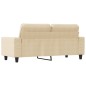 vidaXL 2-Sitzer-Sofa Creme 140 cm Stoff vidaXL 2-Sitzer-Sofa Creme 140 cm Stoff