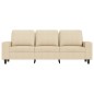vidaXL 3-Sitzer-Sofa Creme 180 cm Stoff vidaXL 3-Sitzer-Sofa Creme 180 cm Stoff