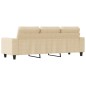 vidaXL 3-Sitzer-Sofa Creme 180 cm Stoff vidaXL 3-Sitzer-Sofa Creme 180 cm Stoff